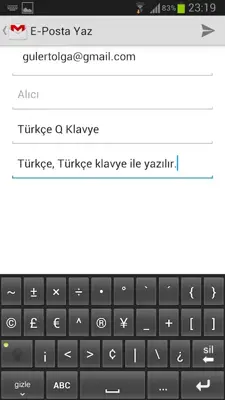 Türkçe Q Klavye android App screenshot 1